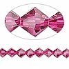 8mm swarovski crystal *fuchsia* with silver spacer 7 inch bacelet