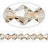 8mm swarovski crystal *crystal golden shadow* with silver Spacer 7 inch bracelet