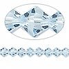 6mm swarovski crystal *aquamarine* with gold spacer 7 inch bracelet