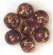 6mm painted glass beads red and gold with gold spacer 7 inch bracelet