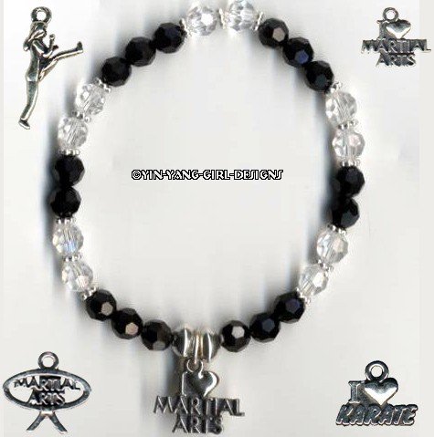 Karate/Martial Arts Black Belt Stretchy Bracelet, UNIQUE!