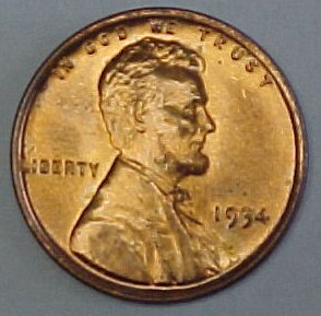 1934-P Gem BU Lincoln Wheat Cent