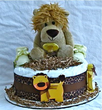 1 Tier Lion Diaper Cake