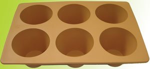 Silicone bakeware(6 cup muffin deep pan)