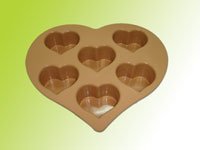 Silicone bakeware(6 cup mini heart pan)