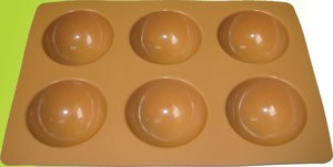 Silicone bakeware(6 cup halt sphere)
