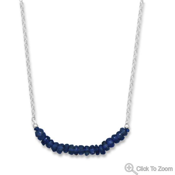 Faceted Iolite Bead Necklace - September Birthstone