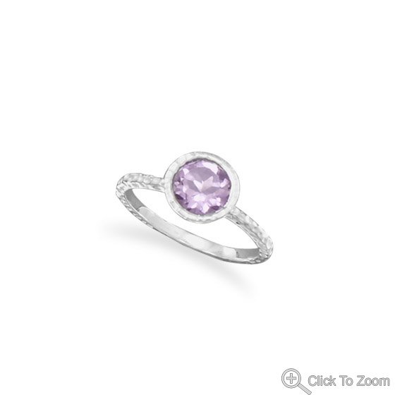 Stackable Amethyst Ring