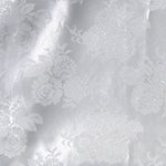 White Floral Brocade by the Yard