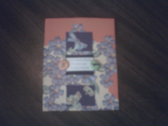 Orange greeting card.