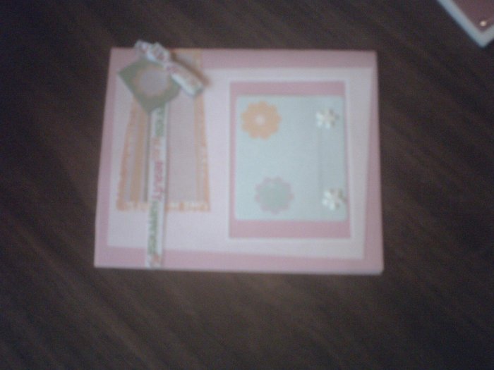 Pink greeting card.