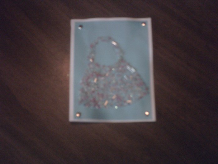 Decorative Beaded Greeting Card.