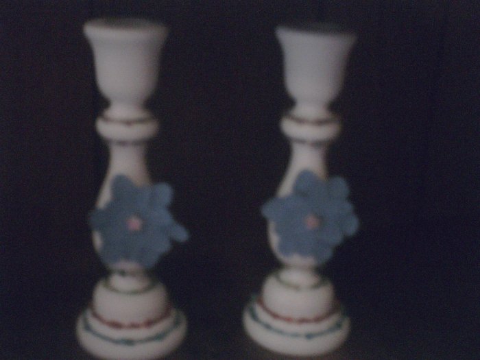Blue Flower Candle Holder.