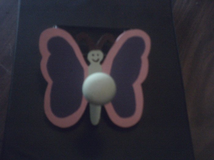 Pink and Purple Butterfly Coat Hanger.