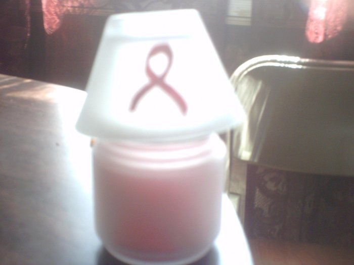 Pink Breast Cancer Awarness Candle.