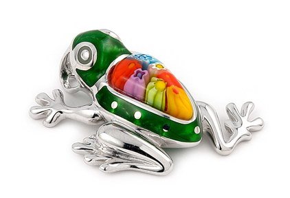 MILLACRELI GREEN/MLT FROG PENDANT