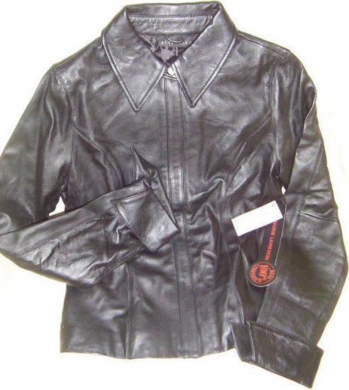 Black leather jacket (small)Free shipping!!!
