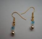 Beaded Dangle Earrings (Gold)