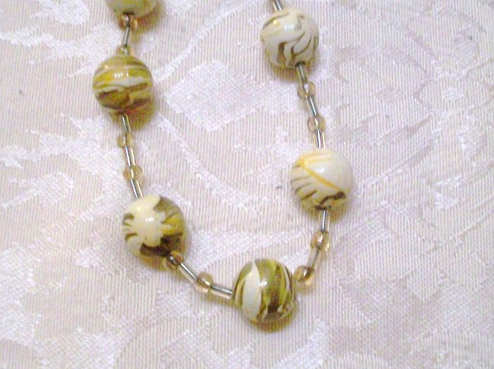Yellow Beaded Necklace