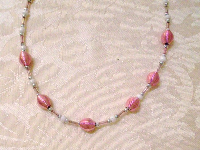 Pink Beaded Necklace
