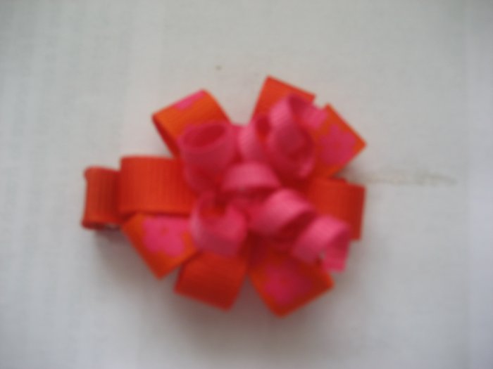 Orange flower clip