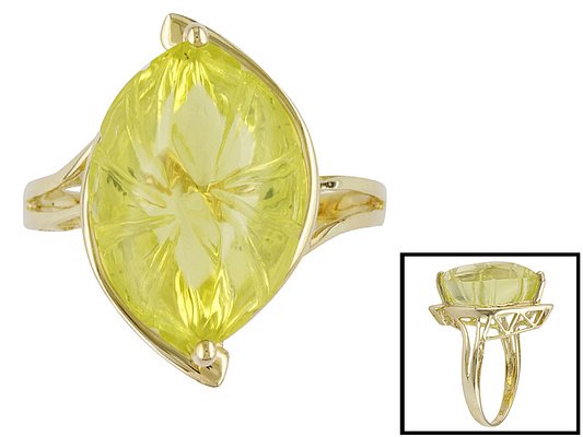 lemon quartz ring size 7