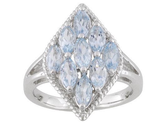 STERLING SILVER TOPAZ RING SIZE 8