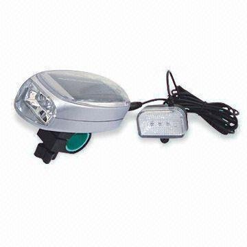Solar Bike Bicycle LED Light Head Light + Tail Light