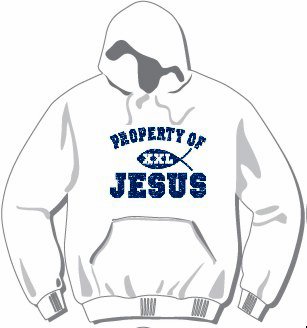 Adult Christian "Property of Jesus" Hoodie Available in 3 colors