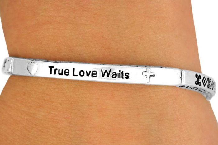 True Love Waits Silver Tone Bracelet