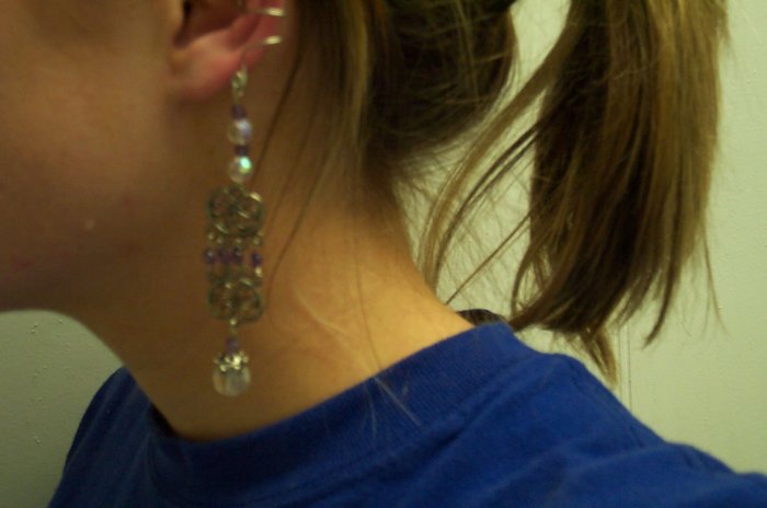 Long Chandelier Dangle Ear Cuff