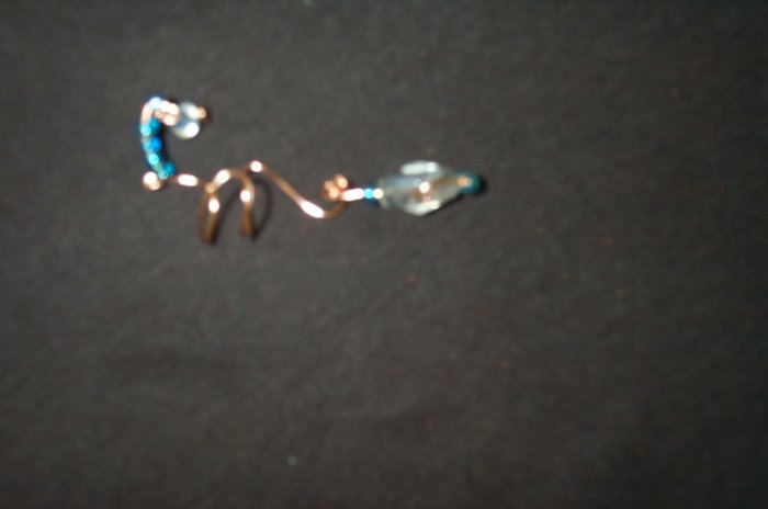 Copper Glass Ear Bauble