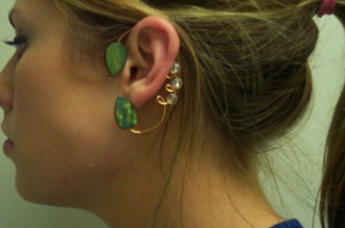Elven Copper Leaf Ear Cuff