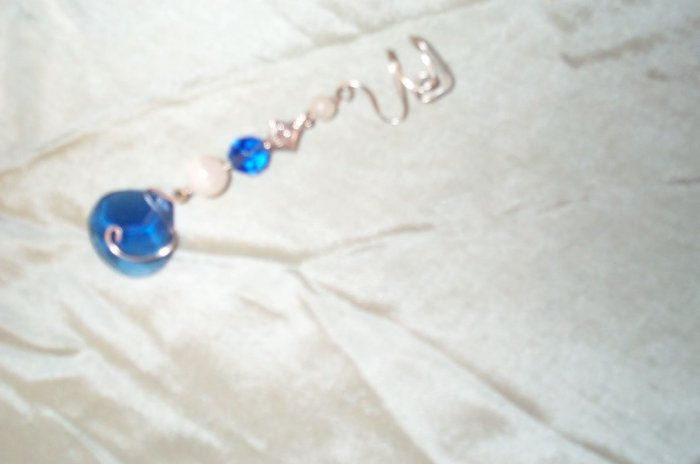 Blue Glass Ear Bauble Cuff