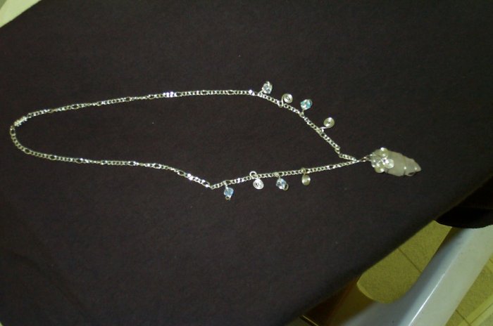 Quartz Crystal Celtic Swirl Elven Necklace