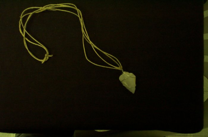 Elven Quartz Arrowhead Hemp Necklace