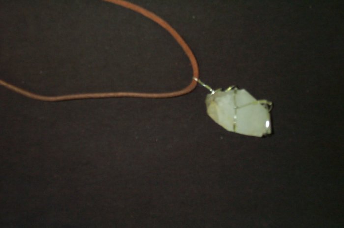 Quartz Crystal Leather Elven Ranger Necklace