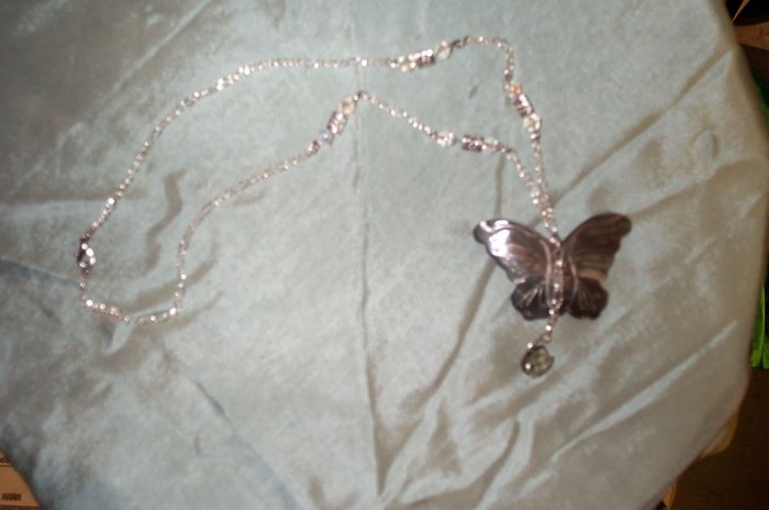Elven Butterfly Tear Drop Necklace