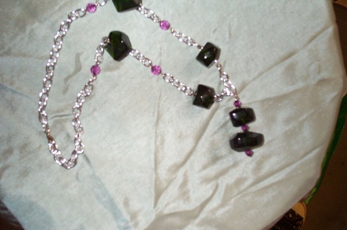 Green Elven Stone Necklace