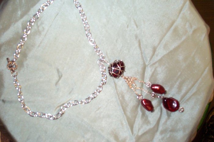 Medieval Renaissance Red Stone Necklace