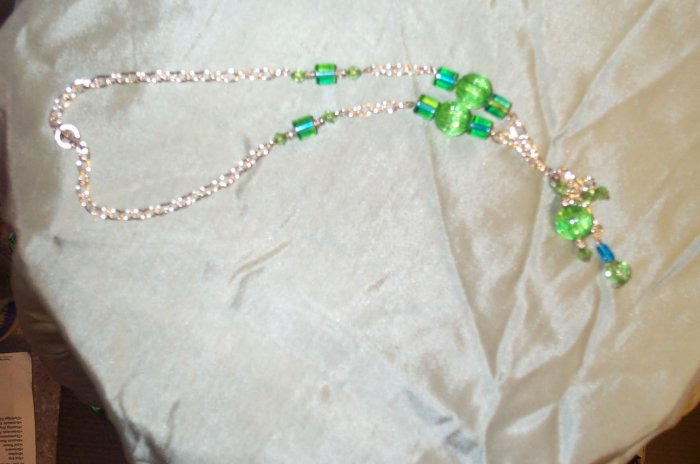 Blue Green Globe Necklace