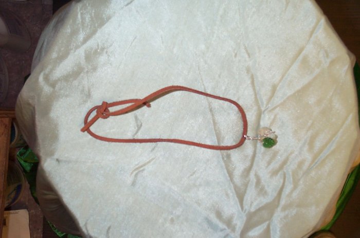 Quartz Crystal Elven Leaf Necklace