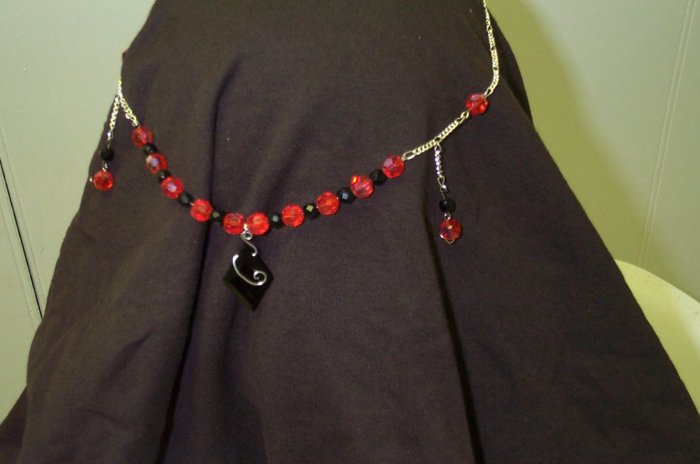 Medieval Elven Renaissance Black Red Circlet Headdress