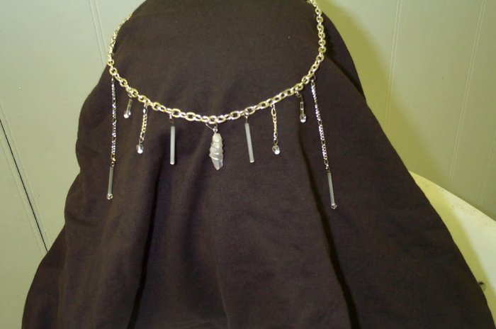 Quartz Crystal Elven Renaissance Celtic Medieval Circlet Headdress