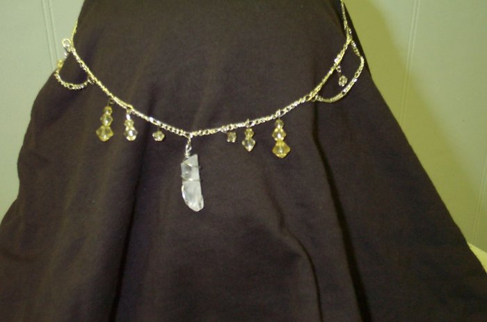 Quartz Crystal Yellow Elven Renaissance Celtic Medieval Circlet