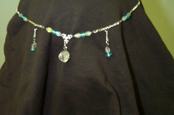 Quartz Crystal Aqua Celtic Elven Medieval Renaissance Circlet