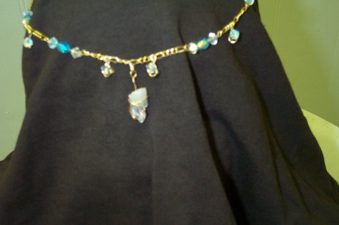 Gold Blue Elven Fairy Renaissance Medieval Celtic Circlet