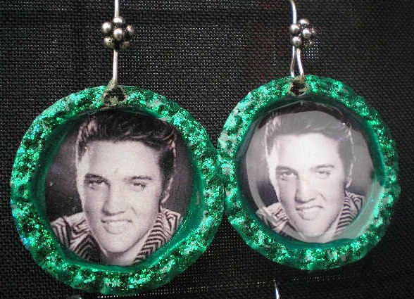 Green Elvis Bottle Cap