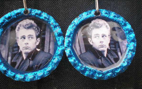 Blue James Dean Bottle Caps