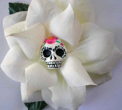 White Rose Sugar Skull